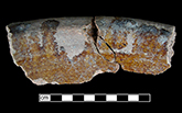 glazed interior, approximately 13&rdquo; rim diameter. While this site is conservatively dated c. 1660-1700, it is likely the assemblage represents the household of Henry Hosier, merchant, who occupied the site c. 1671-1686.